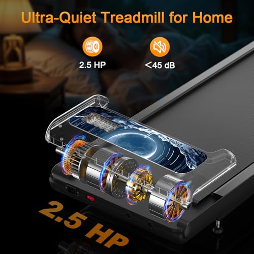 Walking Mat Treadmill with Incline and Handle Bar  Silent and Foldable Fitness Equipment  Treadmill with 4 in 1 Modes  Easy Assembly  Portable Home Gym Equipment