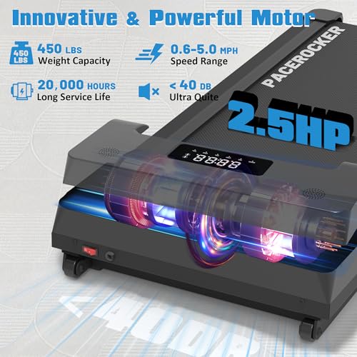 Walking Pad Treadmill with 12  9 Level Auto Incline  450 lbs Capacity Bluetooth Speaker Under Desk Treadmills for Home Hiking  5 MPH