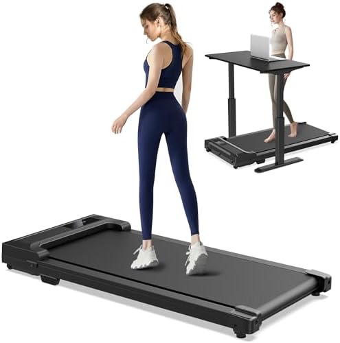 Walking Pad Treadmill for Home   Under Desk Treadmills Mini Portable Walking Running Machine Slim Compact Motorized Electric Treadmill with Adjustable Speed Remote