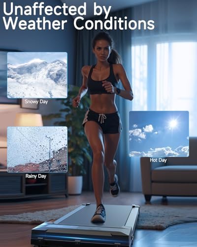 Walking Pad Treadmill for Home   Under Desk Treadmills Mini Portable Walking Running Machine Slim Compact Motorized Electric Treadmill with Adjustable Speed Remote