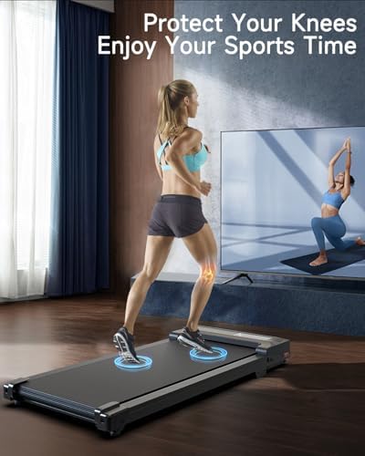 Walking Pad Treadmill for Home   Under Desk Treadmills Mini Portable Walking Running Machine Slim Compact Motorized Electric Treadmill with Adjustable Speed Remote