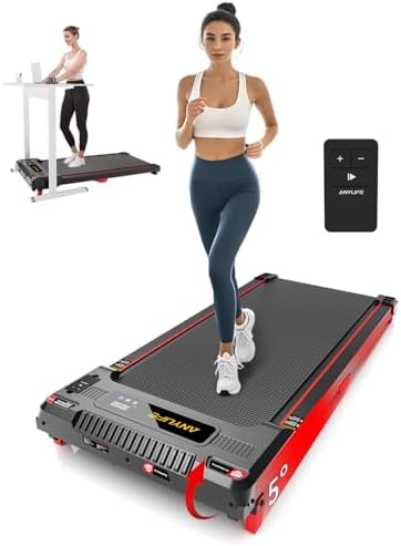 Walking Pad Treadmill  Anylife Incline Walking Pads Under Desk 330lb Capacity  2 5HP Portable Treadmills for Home  Compact Treadmill Small Running Pad with LED Display  Remote Control