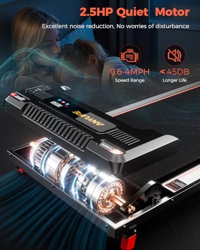 Walking Pad Treadmill  Anylife Incline Walking Pads Under Desk 330lb Capacity  2 5HP Portable Treadmills for Home  Compact Treadmill Small Running Pad with LED Display  Remote Control