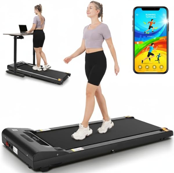 Walking Pad Treadmill  Funmily 2 5hp Under Desk Treadmill for Home/Office  2026 Upgrade 3 in 1 Portable Treadmills with App  Remote Control  LED Display  300 Lb Capacity