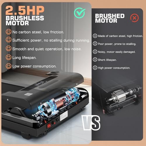 Walking Pad Treadmill  Funmily 2 5hp Under Desk Treadmill for Home/Office  2026 Upgrade 3 in 1 Portable Treadmills with App  Remote Control  LED Display  300 Lb Capacity