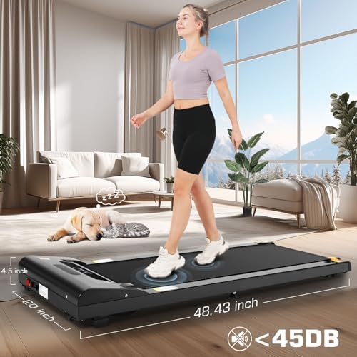 Walking Pad Treadmill  Funmily 2 5hp Under Desk Treadmill for Home/Office  2026 Upgrade 3 in 1 Portable Treadmills with App  Remote Control  LED Display  300 Lb Capacity