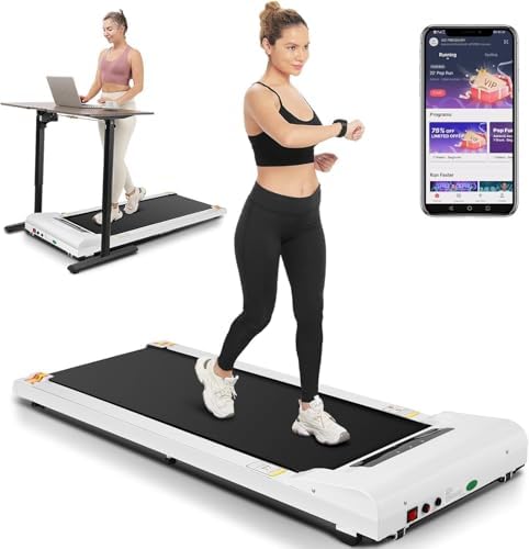Walking Pad Treadmill  Funmily 2 5hp Under Desk Treadmill for Home/Office  2026 Upgrade 3 in 1 Portable Treadmills with App  Remote Control  LED Display  300 Lb Capacity