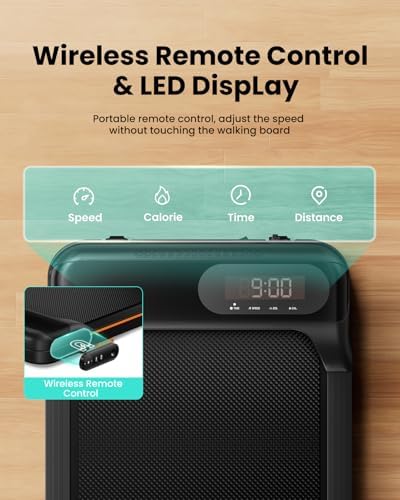 Walking Pad  Under Desk Treadmill with Incline for Home Office 2 5HP Portable Walking Treadmill with 265 Lbs Weight Capacity Walking Machine  Remote Control  LED Display