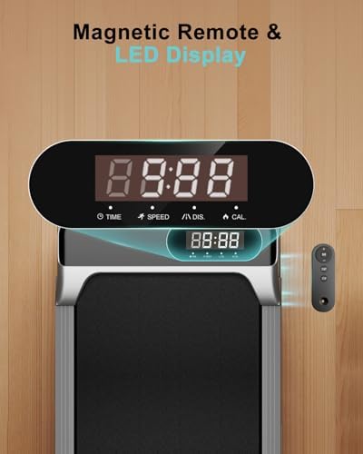 Walking Pad  Under Desk Treadmill with Incline for Home Office 2 5HP Portable Walking Treadmill with 265 Lbs Weight Capacity Walking Machine  Remote Control  LED Display