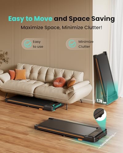 Walking Pad  Under Desk Treadmill with Incline for Home Office 2 5HP Portable Walking Treadmill with 265 Lbs Weight Capacity Walking Machine  Remote Control  LED Display