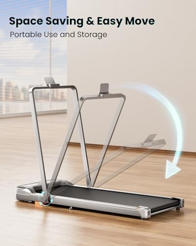 Walking Pad  Under Desk Treadmill with Incline for Home Office 2 5HP Portable Walking Treadmill with 265 Lbs Weight Capacity Walking Machine  Remote Control  LED Display