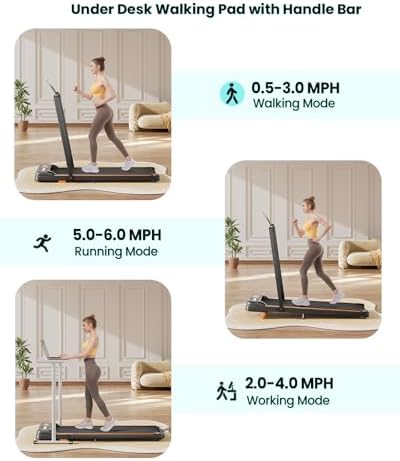 Walking Pad  Under Desk Treadmill with Incline for Home Office 2 5HP Portable Walking Treadmill with 265 Lbs Weight Capacity Walking Machine  Remote Control  LED Display