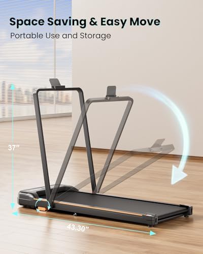 Walking Pad  Under Desk Treadmill with Incline for Home Office 2 5HP Portable Walking Treadmill with 265 Lbs Weight Capacity Walking Machine  Remote Control  LED Display