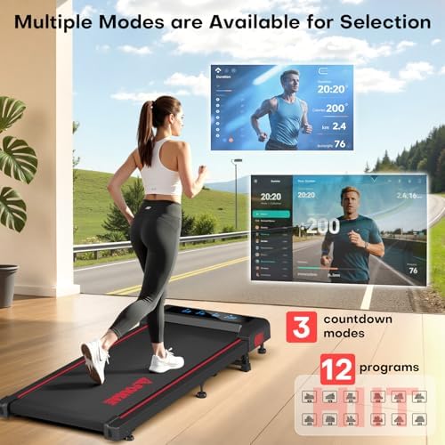 Walking Pad with 10  Incline Treadmills for Home  4 in 1 6 2MPH Walking Pad Under Desk Treadmill with Full Screen LED Display  2 75HP Brushless Drive  12 HIIT Programs  350 LBS Weight Capacity