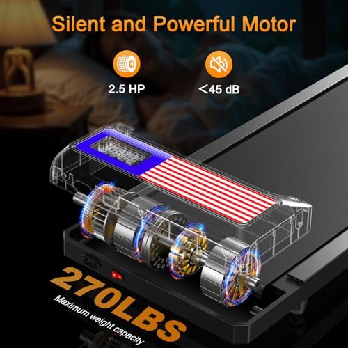 Walking Treadmill Pad with Handle Bar  Silent and Foldable Fitness Equipment  Treadmill with 4 in 1 Modes  Easy Assembly  Portable Home Gym Equipment