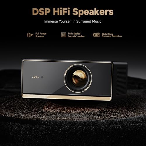 Wanbo X5 Pro Google TV Projector 4K Supported  1100 ANSI Smart Projector with WiFi and Bluetooth  Outdoor & Home Movie Proyector  Auto Focus & Keystone  HDMI 2 0  Voice Control  HDR10  2025 Upgraded