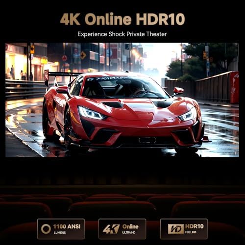 Wanbo X5 Pro Google TV Projector 4K Supported  1100 ANSI Smart Projector with WiFi and Bluetooth  Outdoor & Home Movie Proyector  Auto Focus & Keystone  HDMI 2 0  Voice Control  HDR10  2025 Upgraded 