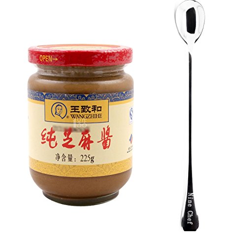 Wang Zhihe Pure Sesame Paste   Free one NineChef Spoon  2 Bottle