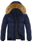 Wantdo Men s Hooded Puffer Jacket Waterproof Winter Coat Warmth Winter Jacket