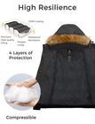 Wantdo Men s Hooded Puffer Jacket Waterproof Winter Coat Warmth Winter Jacket