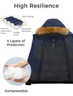Wantdo Men s Hooded Puffer Jacket Waterproof Winter Coat Warmth Winter Jacket