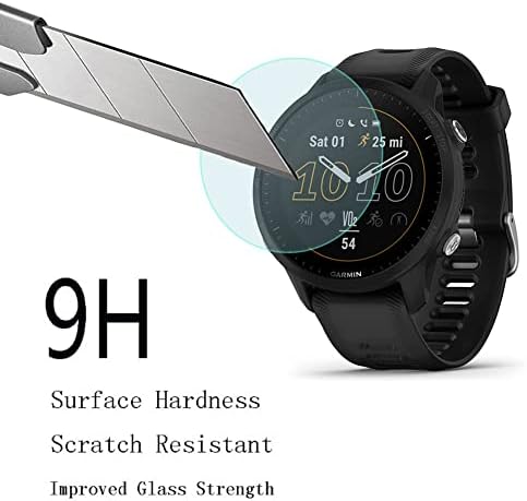Watch Screen Protector  3 1Pack  Compatible with Garmin Forerunner 955/955 Solar  Tempered Glass Film Anti Scratch High Definition Full Coverage and Soft TPU Protective Case