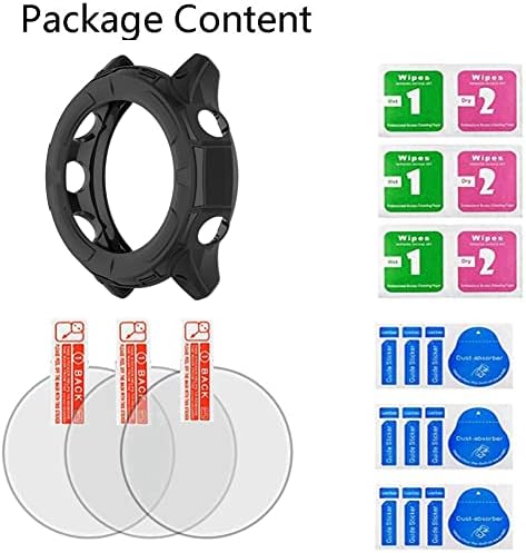 Watch Screen Protector  3 1Pack  Compatible with Garmin Forerunner 955/955 Solar  Tempered Glass Film Anti Scratch High Definition Full Coverage and Soft TPU Protective Case