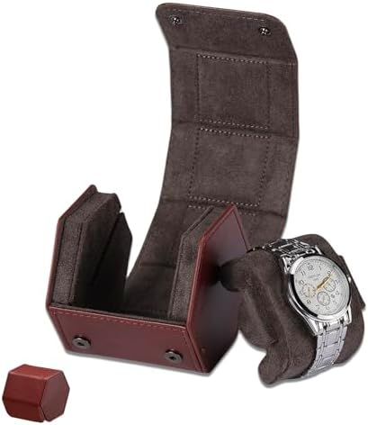 Watch Travel Case for Men  3 Slot Watch Box Organizer Display Case   Portable Watch Storage & Travel Case   Watch Roll Fits All Wrist Watches & Smart Watches Up to 50mm
