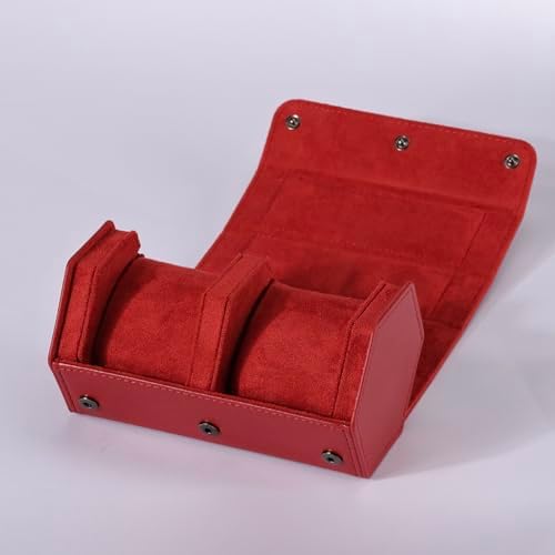 Watch Travel Case for Men  3 Slot Watch Box Organizer Display Case   Portable Watch Storage & Travel Case   Watch Roll Fits All Wrist Watches & Smart Watches Up to 50mm