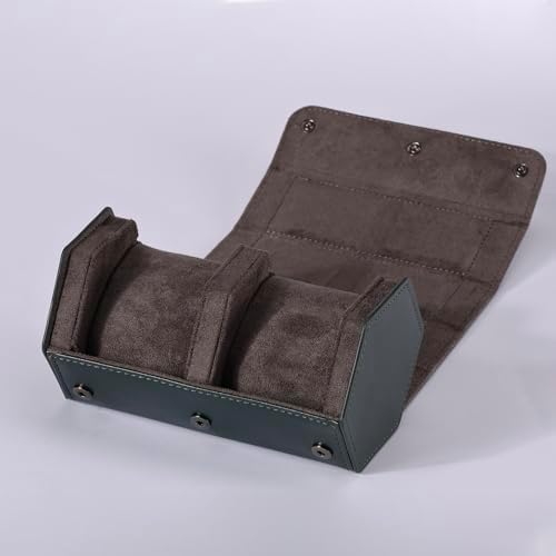 Watch Travel Case for Men  3 Slot Watch Box Organizer Display Case   Portable Watch Storage & Travel Case   Watch Roll Fits All Wrist Watches & Smart Watches Up to 50mm