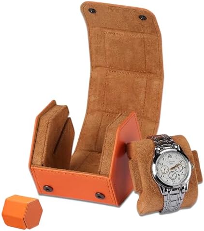 Watch Travel Case for Men  3 Slot Watch Box Organizer Display Case   Portable Watch Storage & Travel Case   Watch Roll Fits All Wrist Watches & Smart Watches Up to 50mm