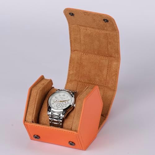 Watch Travel Case for Men  3 Slot Watch Box Organizer Display Case   Portable Watch Storage & Travel Case   Watch Roll Fits All Wrist Watches & Smart Watches Up to 50mm