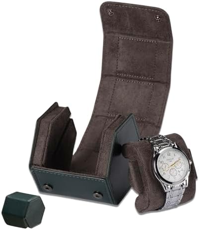 Watch Travel Case for Men  3 Slot Watch Box Organizer Display Case   Portable Watch Storage & Travel Case   Watch Roll Fits All Wrist Watches & Smart Watches Up to 50mm