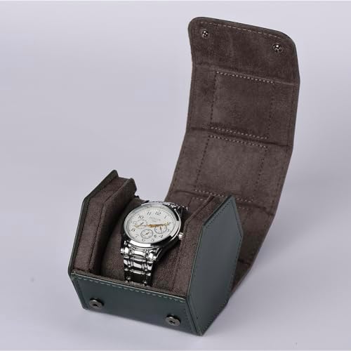Watch Travel Case for Men  3 Slot Watch Box Organizer Display Case   Portable Watch Storage & Travel Case   Watch Roll Fits All Wrist Watches & Smart Watches Up to 50mm