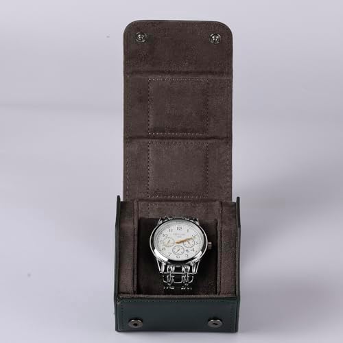 Watch Travel Case for Men  3 Slot Watch Box Organizer Display Case   Portable Watch Storage & Travel Case   Watch Roll Fits All Wrist Watches & Smart Watches Up to 50mm