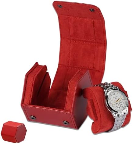 Watch Travel Case for Men  3 Slot Watch Box Organizer Display Case   Portable Watch Storage & Travel Case   Watch Roll Fits All Wrist Watches & Smart Watches Up to 50mm