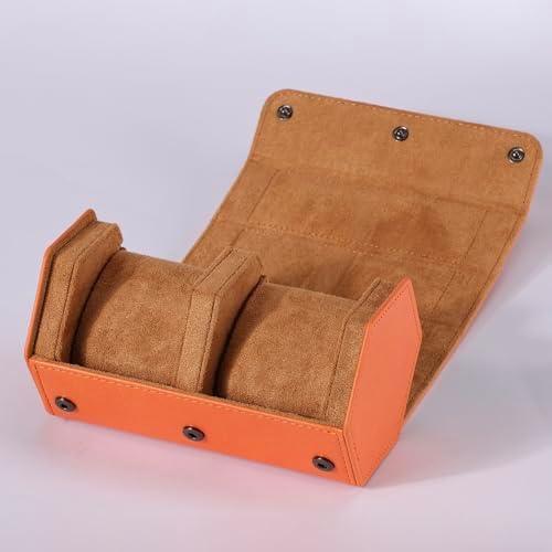 Watch Travel Case for Men  3 Slot Watch Box Organizer Display Case   Portable Watch Storage & Travel Case   Watch Roll Fits All Wrist Watches & Smart Watches Up to 50mm