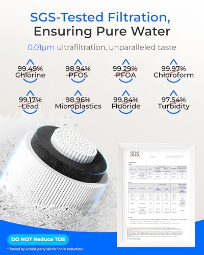 Waterdrop 10UA UF 0 01  m Ultra Filtration Under Sink Water Filter System  1 Year  Reduces Lead  Chlorine  Bad Taste & Odor  Direct Connect to Kitchen Faucet  USA Tech