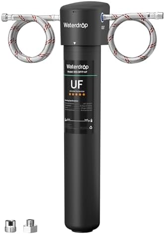 Waterdrop 17UA UF 0 01  m Ultra Filtration Under Sink Water Filter System  3 Years  Reduces Lead  Chlorine  Bad Taste & Odor  Direct Connect to Kitchen Faucet  USA Tech