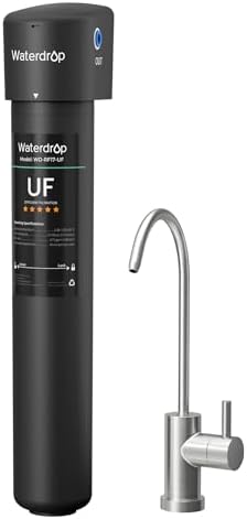 Waterdrop 17UA UF 0 01  m Ultra Filtration Under Sink Water Filter System  3 Years  Reduces Lead  Chlorine  Bad Taste & Odor  Direct Connect to Kitchen Faucet  USA Tech