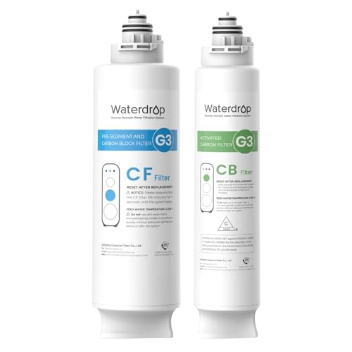 Waterdrop WD G3 CF Filter  with WD G3 CB Filter  Replacement for WD G3 W  WD G3P600 and WD G3P800 W Reverse Osmosis System  Bundle