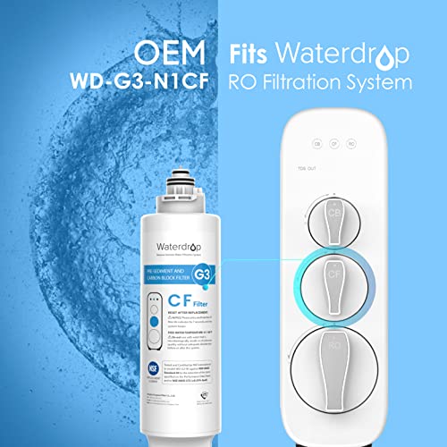Waterdrop WD G3 CF Filter  with WD G3 CB Filter  Replacement for WD G3 W  WD G3P600 and WD G3P800 W Reverse Osmosis System  Bundle