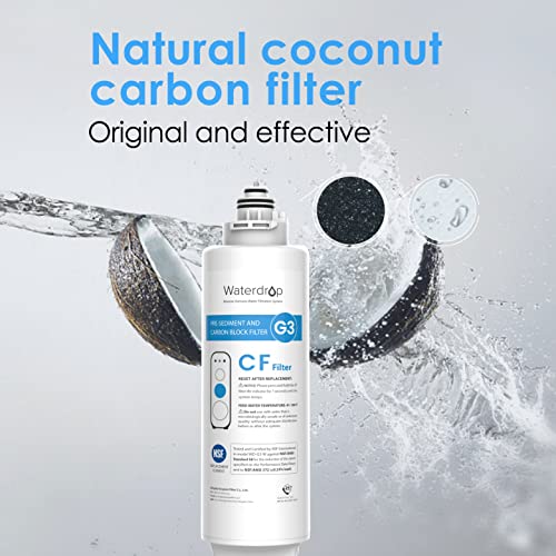 Waterdrop WD G3 CF Filter  with WD G3 CB Filter  Replacement for WD G3 W  WD G3P600 and WD G3P800 W Reverse Osmosis System  Bundle