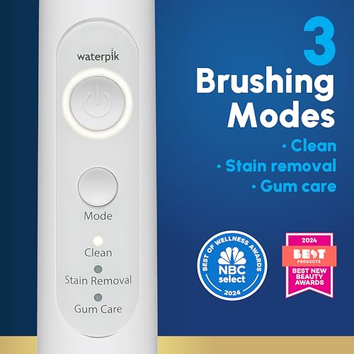 Waterpik Sensonic Complete Care Water Flosser and Rechargeable Electric Toothbrush Combo Set for Teeth Cleaning and Flossing  CC 04  White  Packaging May Vary