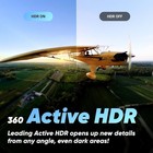 Cámara de acción 360 impermeable con sensores de 1/2" y 48 MP, video HDR activo 360 de 5,7 K...