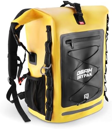 Waterproof Backpack Dry Bag 35L/55L/85L   Heavy Duty Roll Top Hiking Backpack for Travel  Kayaking  Boating  Camping  Rafting and Fishing