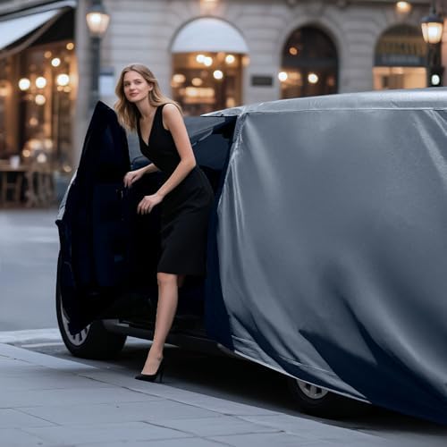 Waterproof Hyundai Kona 2017 2026  Car Cover with Breathable Vents   2026 Upgrade  Premium Covers with Cotton Liner and Zipper Door  Sun Rain Snow Dust Uv Protection  Gift with Towel