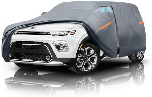 Waterproof Hyundai Kona 2017 2026  Car Cover with Breathable Vents   2026 Upgrade  Premium Covers with Cotton Liner and Zipper Door  Sun Rain Snow Dust Uv Protection  Gift with Towel