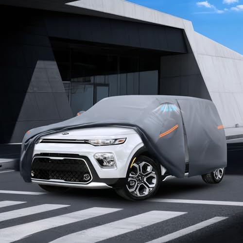 Waterproof Hyundai Kona 2017 2026  Car Cover with Breathable Vents   2026 Upgrade  Premium Covers with Cotton Liner and Zipper Door  Sun Rain Snow Dust Uv Protection  Gift with Towel