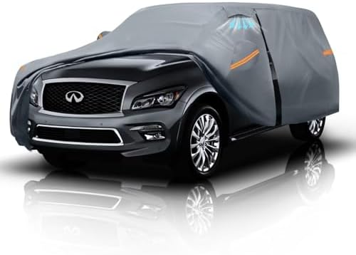 Waterproof Hyundai Kona 2017 2026  Car Cover with Breathable Vents   2026 Upgrade  Premium Covers with Cotton Liner and Zipper Door  Sun Rain Snow Dust Uv Protection  Gift with Towel